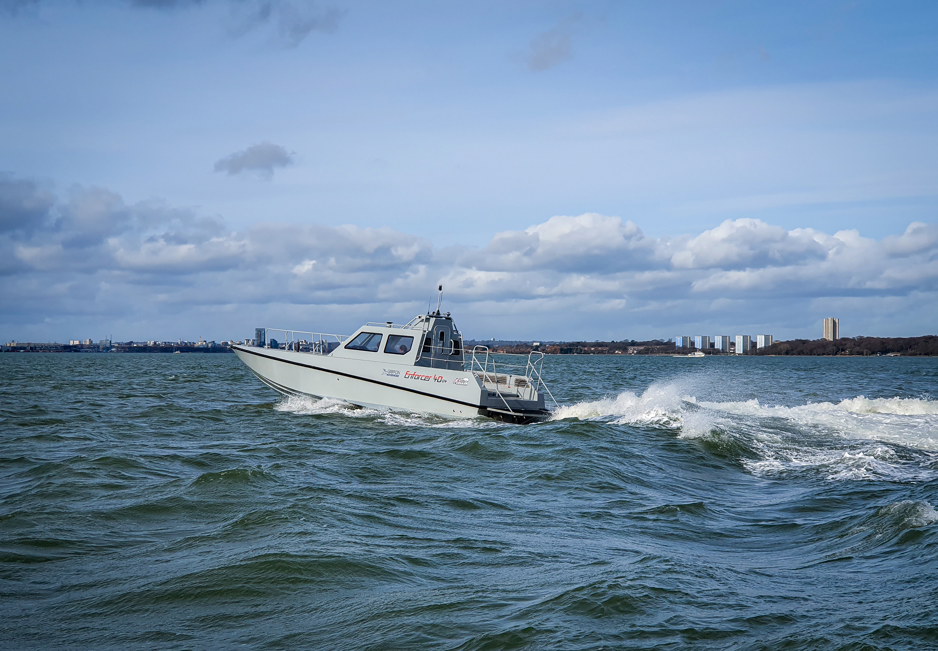 Enforcer Fast Boat accelerating Enforcer Fast Boat accelerating